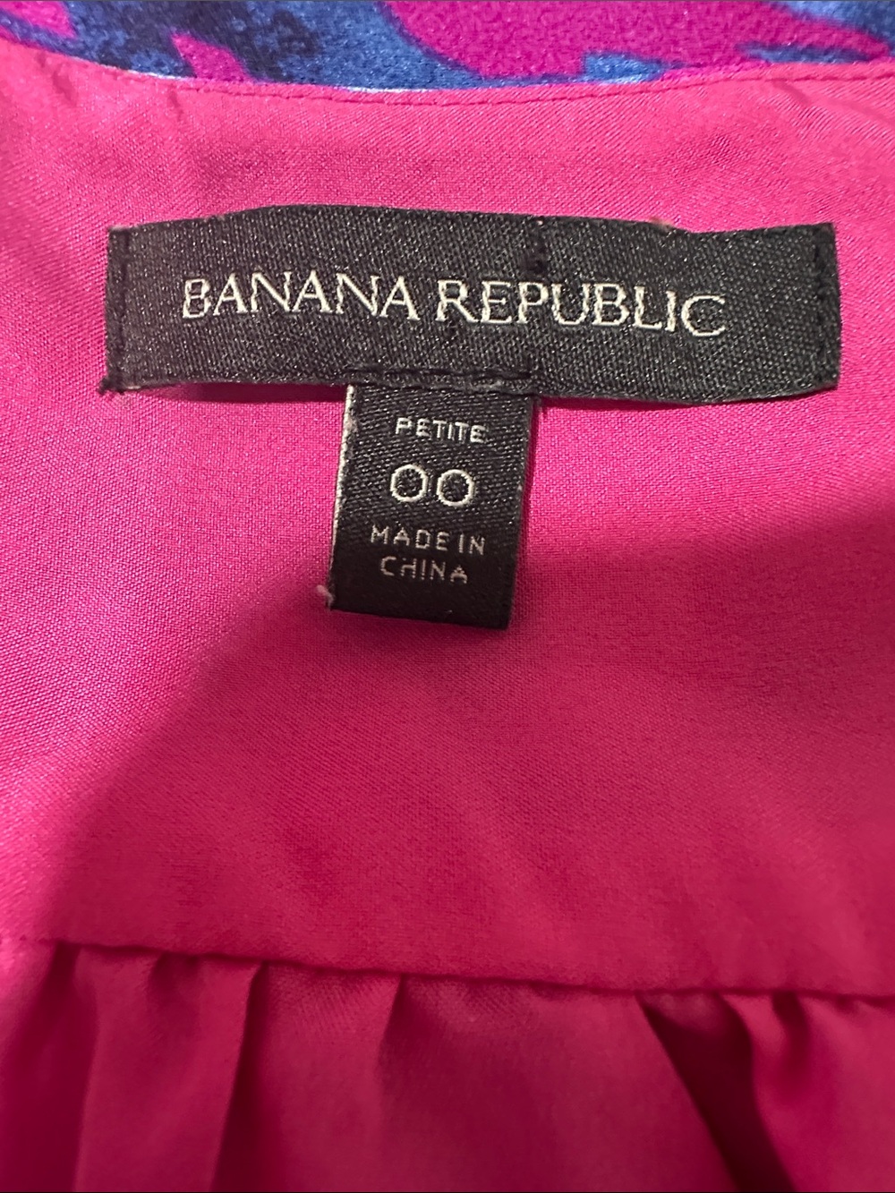 Banana Republic Petite 00 Floral Fit Flare Dress Pink Blue Sleeveless Party - Picture 2 of 9